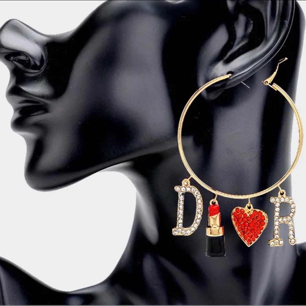 Gold Dior Fashion Earrings